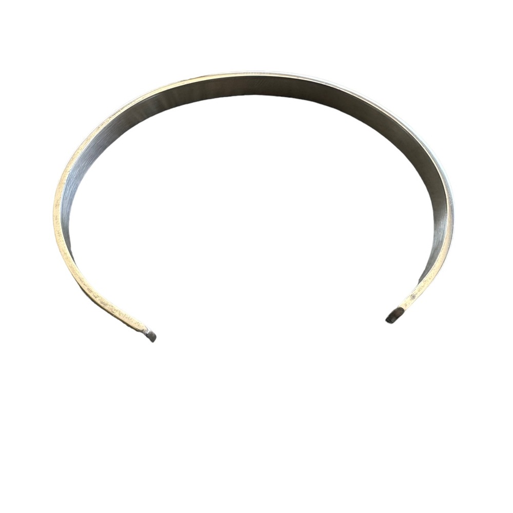 Silver Cuff Style Stackable Bangle Bracelet - image 6